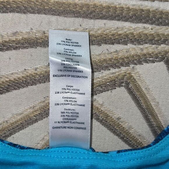 Ivivva by Lululemon Girls Sleeveless Tank Top Blue Built-in Bra sz 12 Athletic - Picture 6 of 6